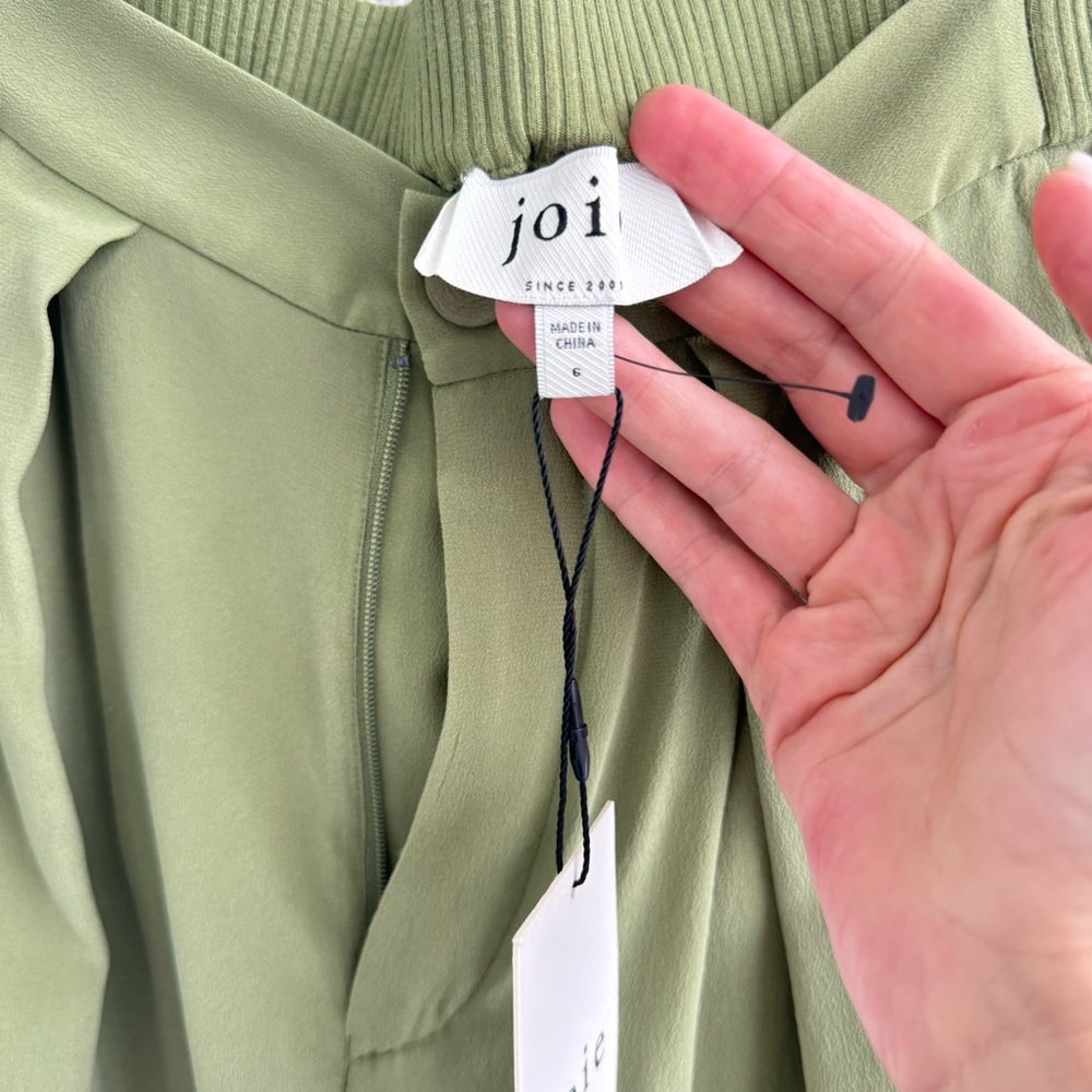 Joie Salima NWT Green Silk Pant High Rise Pleaded Front Lightweight Women's 6 - Picture 7 of 15